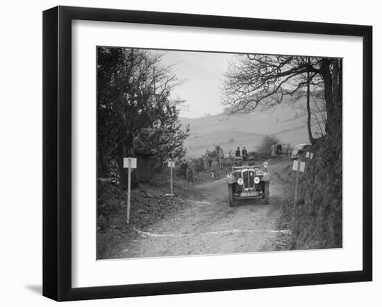 Austin 7 Grasshopper of WH Scriven competing in the MG Car Club Midland Centre Trial, 1938-Bill Brunell-Framed Photographic Print