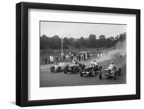 Austin 7 of WD Castello, Alta of Eric Winterbottom and MG K3 racing at Crystal Palace, London, 1939-Bill Brunell-Framed Photographic Print