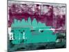 Austin Abstract Skyline II-Emma Moore-Mounted Art Print