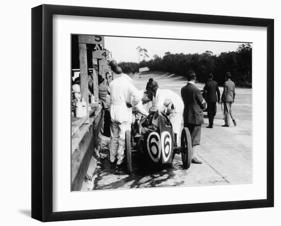 Austin by the Pit Wall, 500 Mile Race, Brooklands, Surrey, 1931-null-Framed Photographic Print