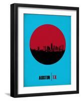 Austin Circle Poster 1-NaxArt-Framed Art Print