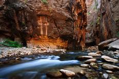 Fall Leaves At The Bottom Of A Waterfall In The Foothills Of The Wasatch Mountains, Utah-Austin Cronnelly-Photographic Print