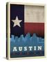 Austin Flag-Red Atlas Designs-Stretched Canvas