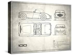 Austin-Healey 100 White-Mark Rogan-Stretched Canvas