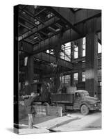 Austin Lorry on a Construction Site, Leeds, West Yorkshire, 1959-Michael Walters-Stretched Canvas