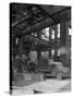 Austin Lorry on a Construction Site, Leeds, West Yorkshire, 1959-Michael Walters-Stretched Canvas