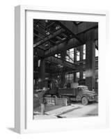 Austin Lorry on a Construction Site, Leeds, West Yorkshire, 1959-Michael Walters-Framed Photographic Print