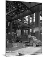 Austin Lorry on a Construction Site, Leeds, West Yorkshire, 1959-Michael Walters-Mounted Photographic Print