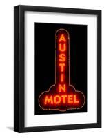 Austin Motel Red-John Gusky-Framed Photographic Print