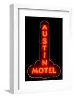 Austin Motel Red-John Gusky-Framed Photographic Print