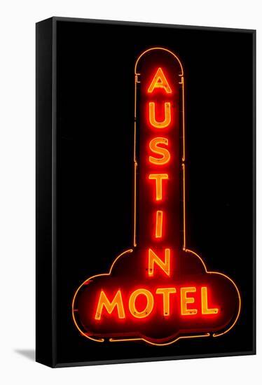 Austin Motel Red-John Gusky-Framed Stretched Canvas