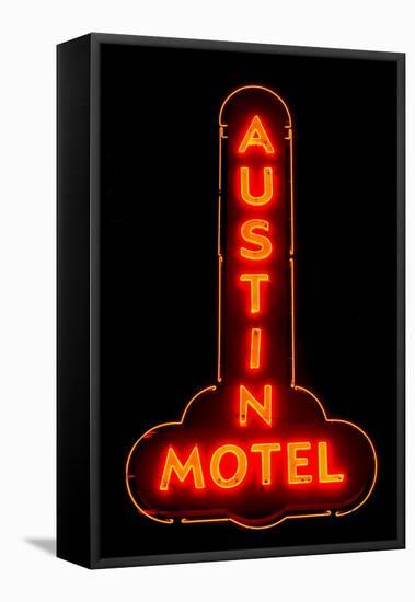 Austin Motel Red-John Gusky-Framed Stretched Canvas