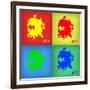 Austin Pop Art Map 1-NaxArt-Framed Art Print