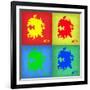 Austin Pop Art Map 1-NaxArt-Framed Art Print