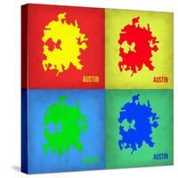 Austin Pop Art Map 1-NaxArt-Stretched Canvas