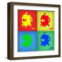 Austin Pop Art Map 1-NaxArt-Framed Art Print