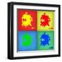 Austin Pop Art Map 1-NaxArt-Framed Art Print