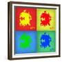 Austin Pop Art Map 1-NaxArt-Framed Premium Giclee Print