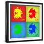 Austin Pop Art Map 1-NaxArt-Framed Premium Giclee Print