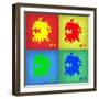 Austin Pop Art Map 1-NaxArt-Framed Art Print