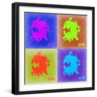 Austin Pop Art Map 2-NaxArt-Framed Art Print