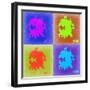 Austin Pop Art Map 2-NaxArt-Framed Art Print