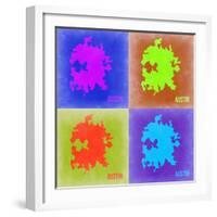 Austin Pop Art Map 2-NaxArt-Framed Art Print