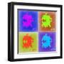 Austin Pop Art Map 2-NaxArt-Framed Art Print