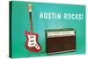 Austin Rocks Electric Guitar and Amp-null-Stretched Canvas