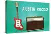 Austin Rocks Electric Guitar and Amp-null-Stretched Canvas