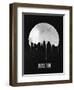 Austin Skyline Black-null-Framed Art Print