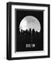 Austin Skyline Black-null-Framed Art Print