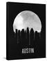 Austin Skyline Black-null-Framed Stretched Canvas