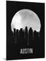 Austin Skyline Black-null-Mounted Art Print