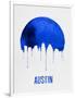 Austin Skyline Blue-null-Framed Art Print