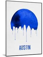 Austin Skyline Blue-null-Mounted Art Print