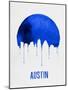 Austin Skyline Blue-null-Mounted Art Print