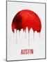 Austin Skyline Red-null-Mounted Art Print