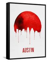 Austin Skyline Red-null-Framed Stretched Canvas