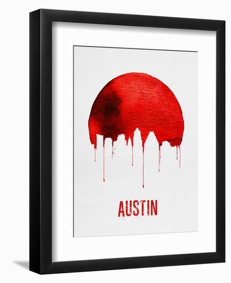 Austin Skyline Red-null-Framed Art Print