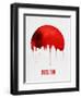 Austin Skyline Red-null-Framed Art Print