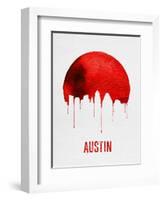 Austin Skyline Red-null-Framed Art Print