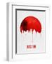 Austin Skyline Red-null-Framed Art Print