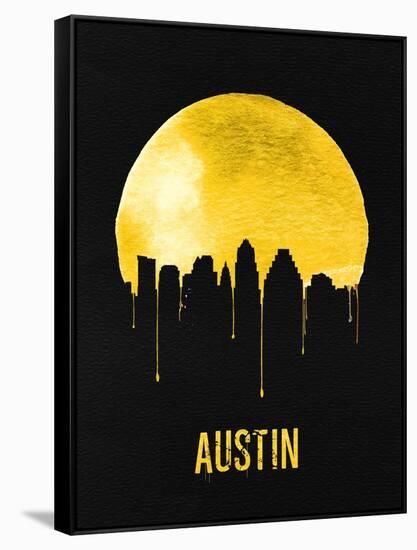 Austin Skyline Yellow-null-Framed Stretched Canvas