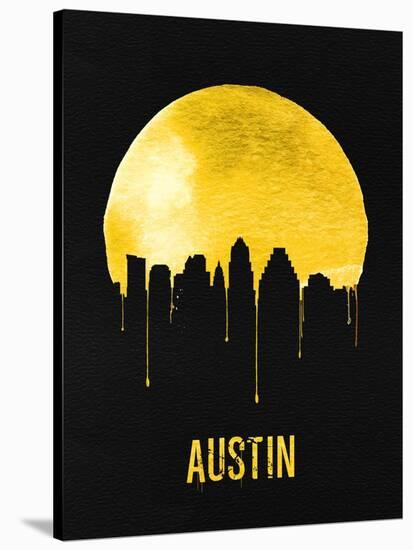 Austin Skyline Yellow-null-Stretched Canvas