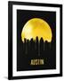 Austin Skyline Yellow-null-Framed Art Print