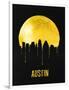 Austin Skyline Yellow-null-Framed Art Print