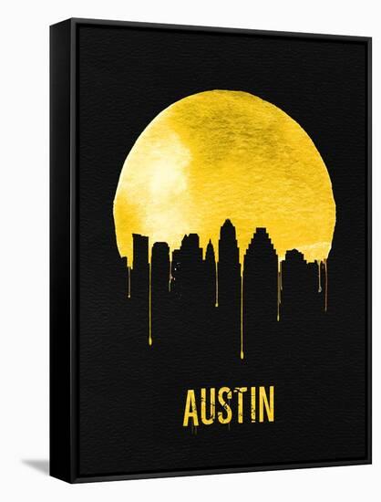 Austin Skyline Yellow-null-Framed Stretched Canvas