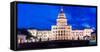 AUSTIN STATE CAPITOL BUILDING, TEXAS - Texas State Capitol Building at dusk-null-Framed Stretched Canvas