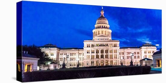 AUSTIN STATE CAPITOL BUILDING, TEXAS - Texas State Capitol Building at dusk-null-Stretched Canvas